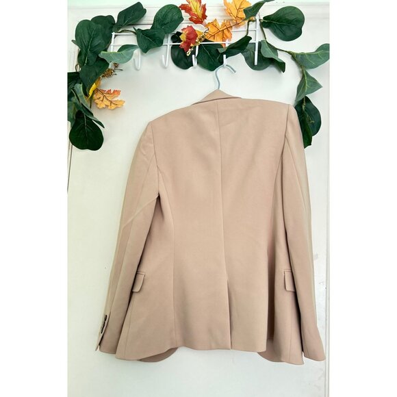 Theory Blazer Women Sz 4 One Button Pockets Notch Collar Career - Picture 2 of 10